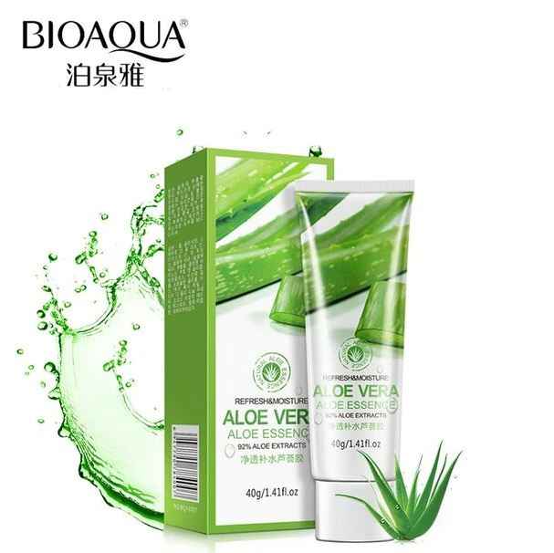 Buy BIOAQUA Natural Aloe Vera Gel Face Moisturizer Whitening Anti Wrinkle Cream Acne Scar Skin Sunscreen Acne Treatment Skin Care (40 g) - Purplle