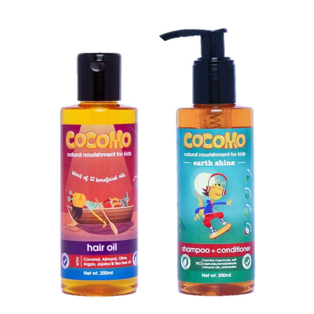 Buy Cocomo Hair Oil + Earth Shine Shampoo 400 ml - Purplle
