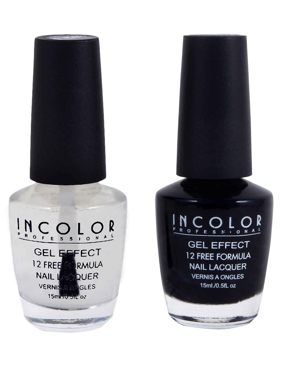 Buy Incolor Gel Effect Nail Paint Combo Pack 2 10 15 ml - Purplle