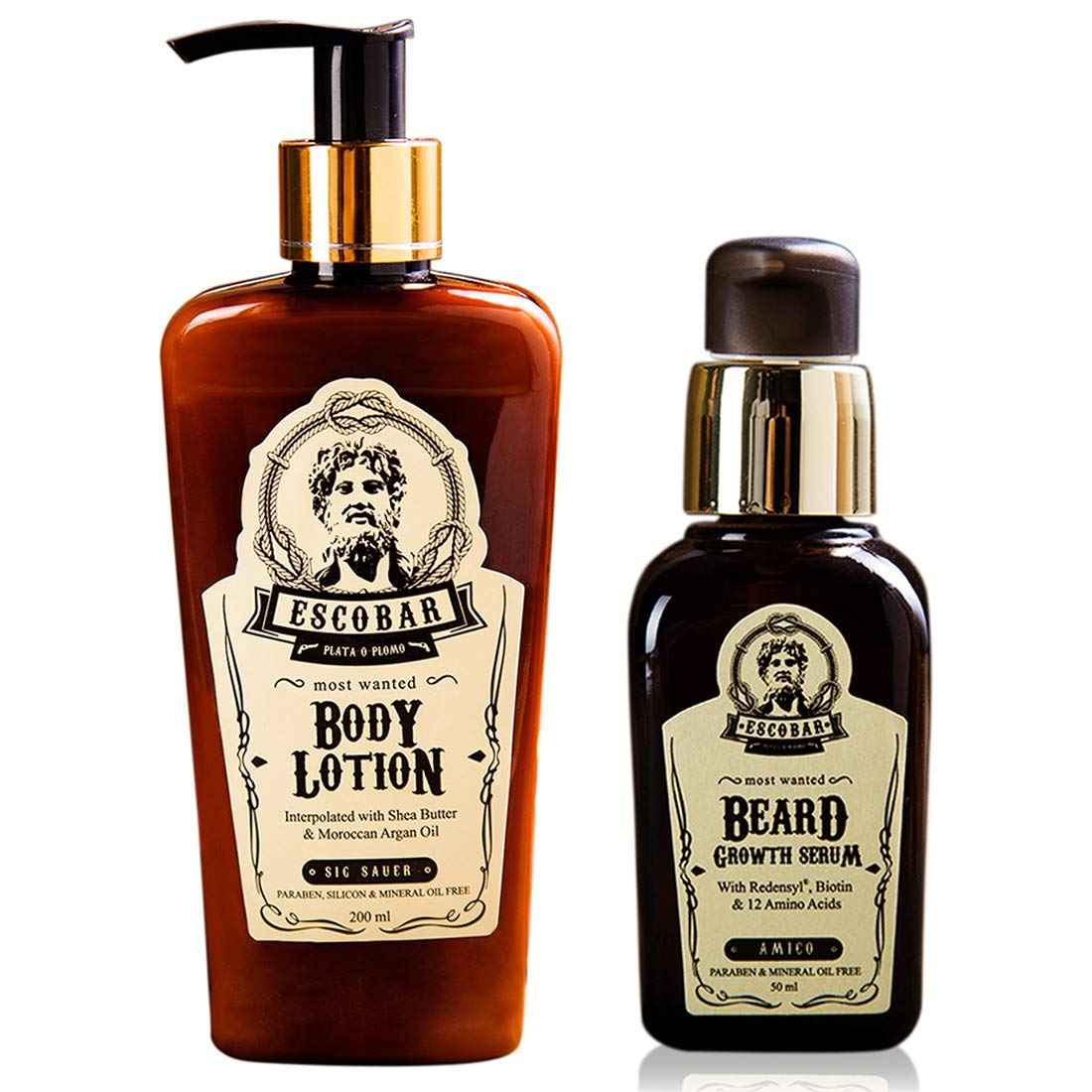 Buy Escobar Combo of 2 Body Lotion (200ml) and Beard Growth Serum (50ml) - Purplle