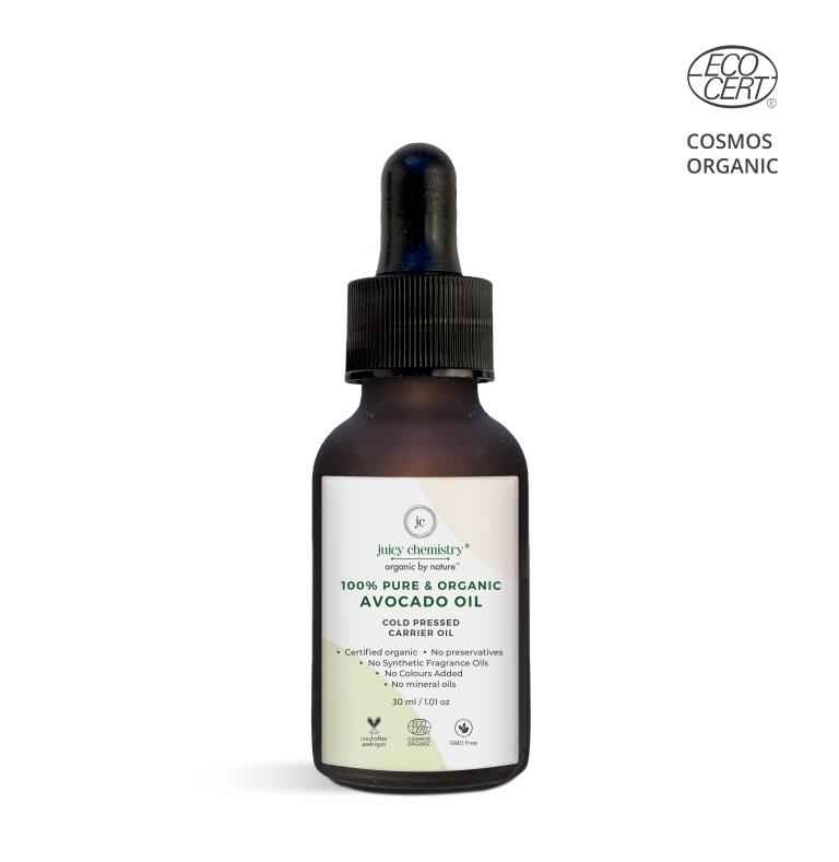 Buy Juicy Chemistry 100% Organic Avocado Cold Pressed Carrier Oil ,30ml - Purplle