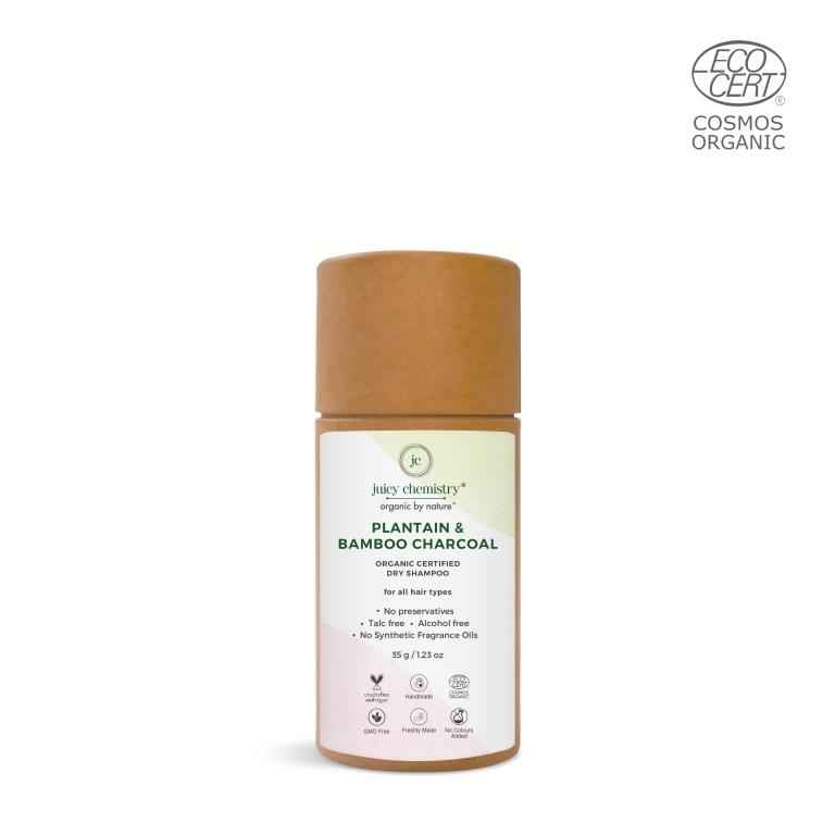 Buy Juicy Chemistry Organic Plantain , Bamboo & Charcoal Dry Shampoo , 35gms - Purplle