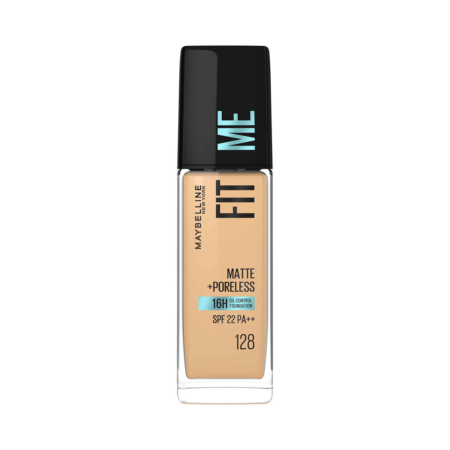 Buy Maybelline New York Fit Me Matte+Poreless Liquid Foundation (With Pump & SPF 22), 128 Warm Nude (30 ml) - Purplle