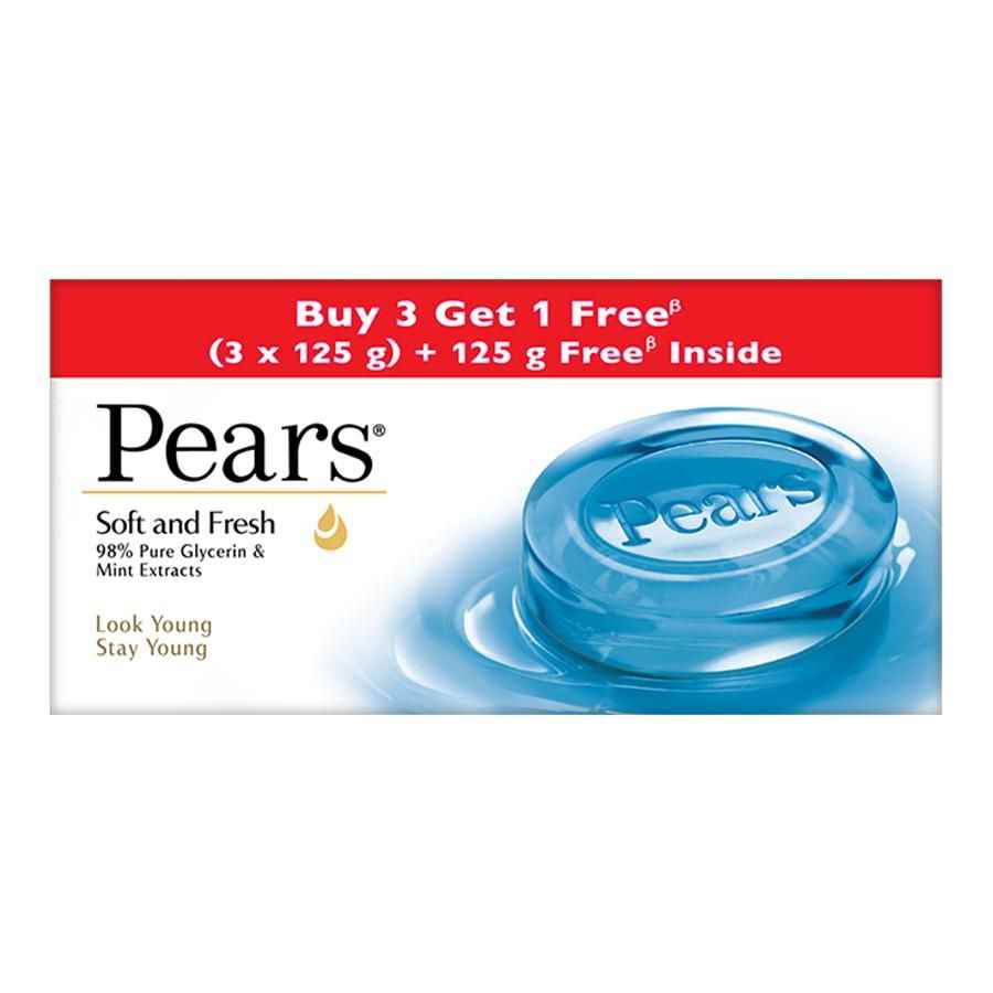 Buy Pears Soft & Fresh Bathing Bar (3 x 125 g) - Purplle