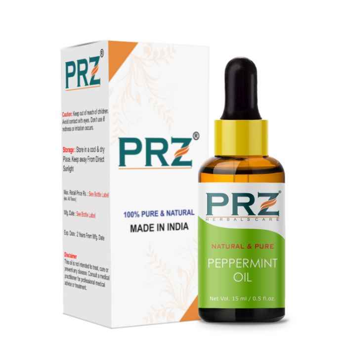 Buy PRZ Peppermint Essential Oil - Pure Natural & Therapeutic Grade Oil for Aromatherapy Body Massage, Skin Care & Hair Care, 15 ml - Purplle
