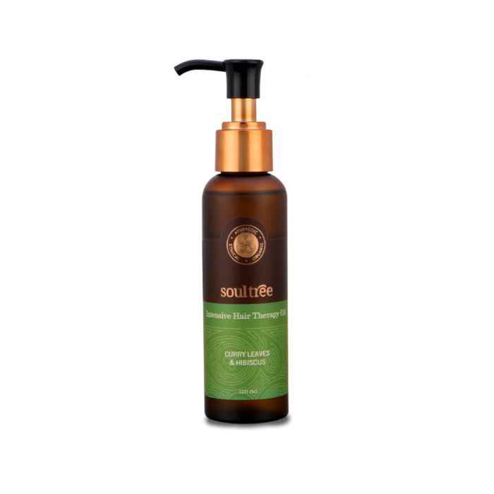 Buy SoulTree Intensive Hair Therapy Oil with Curry Leaves and Hibiscus- Natural- Hair Care- Hair Oil(120ml) - Purplle
