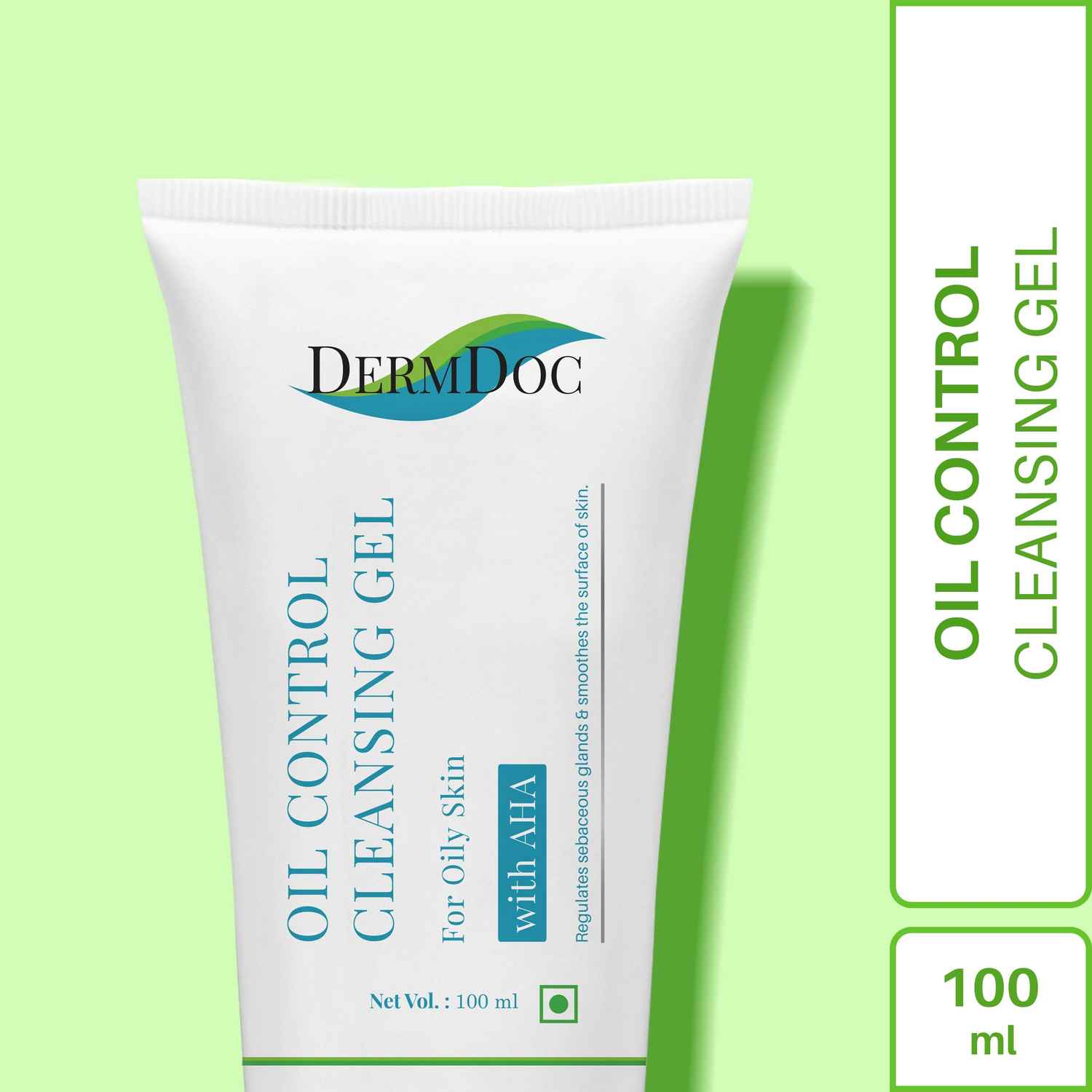 Buy DermDoc Oil Control Cleansing gel with AHA (100 ml) | cleanser | face cleanser | cleanser for oily skin | mild cleanser | aha face wash - Purplle