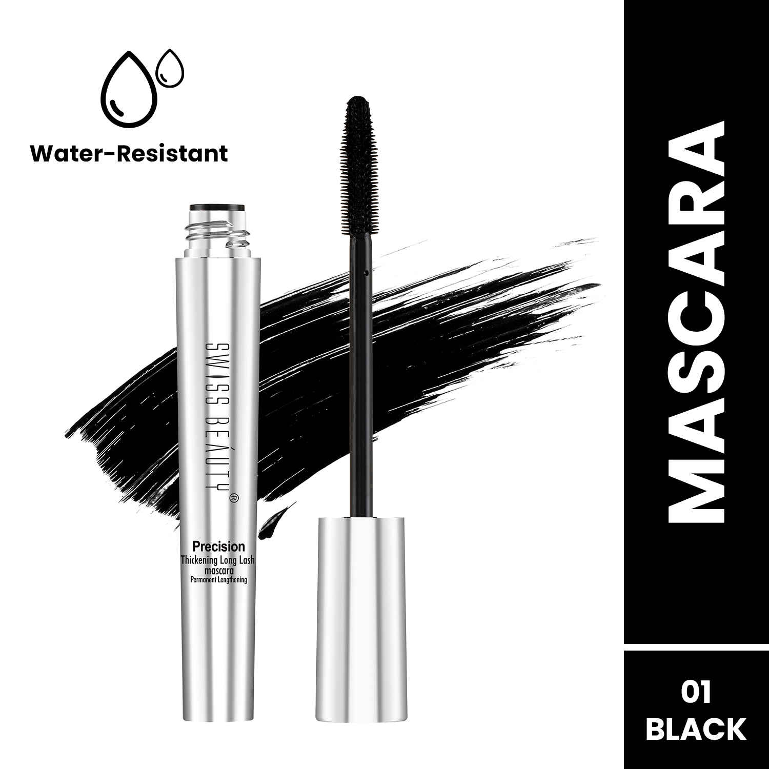 Buy Swiss Beauty Mascara - Black(10 ml) - Purplle