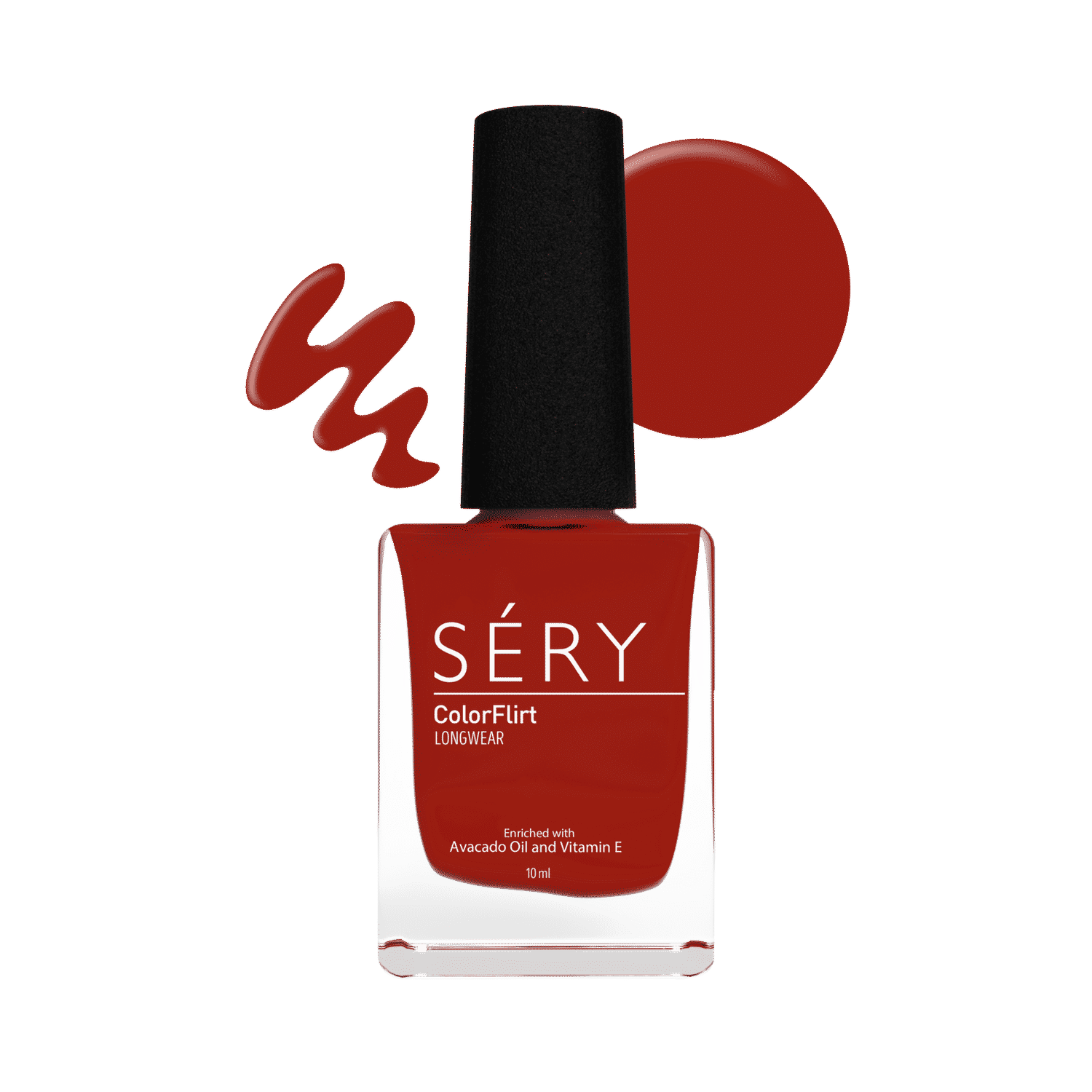 Buy SERY ColorFlirt Nail Paint Cranberry Candy, (10 ml) - Purplle