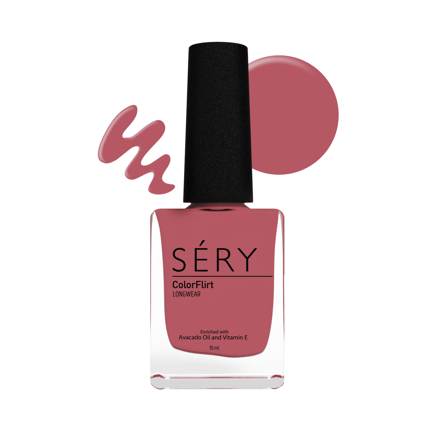 Buy SERY ColorFlirt Nail Paint Glazing Pink, (10 ml) - Purplle