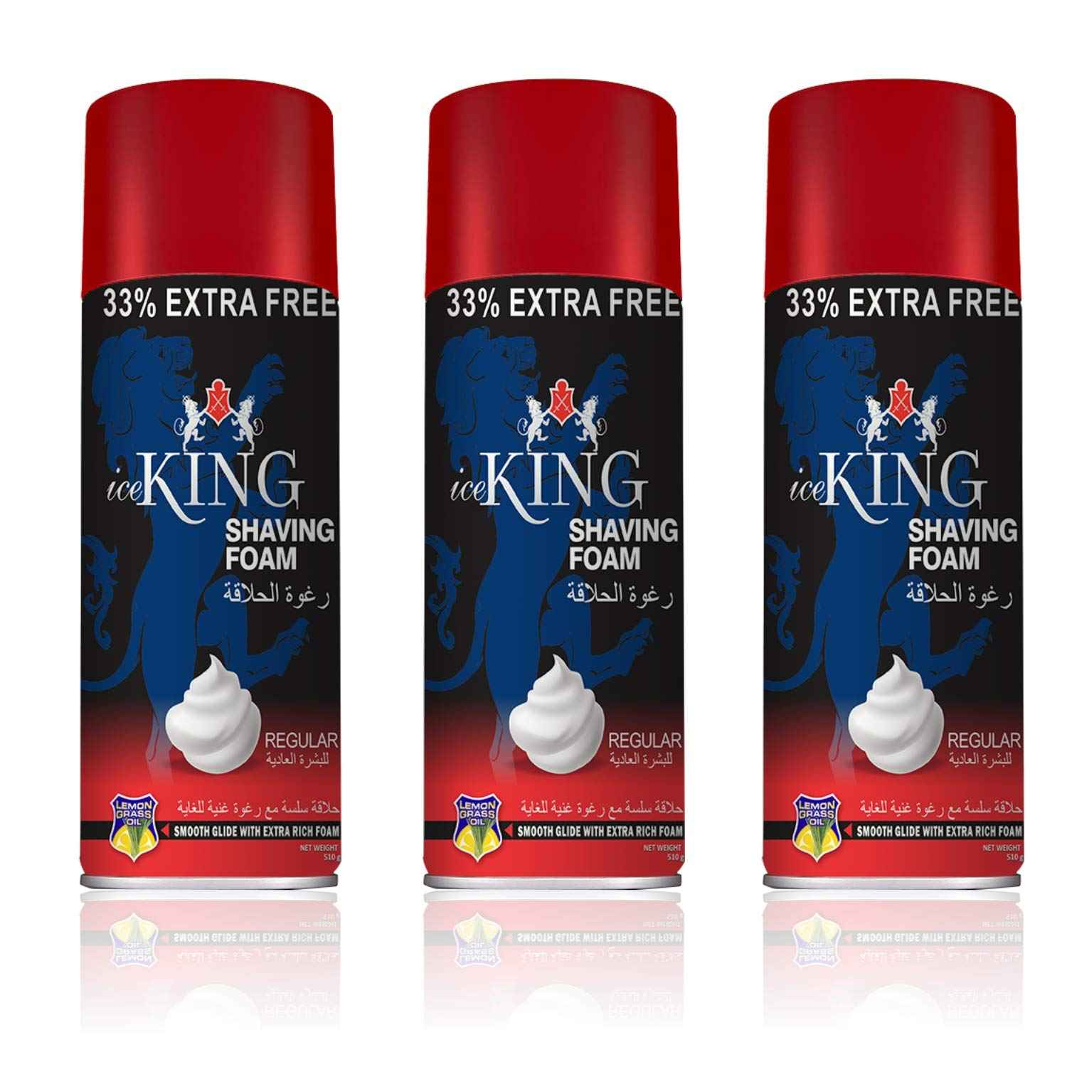 Buy Vetoni Ice King Shaving Foam Combo (400ml X 3) (3, Red) - Purplle