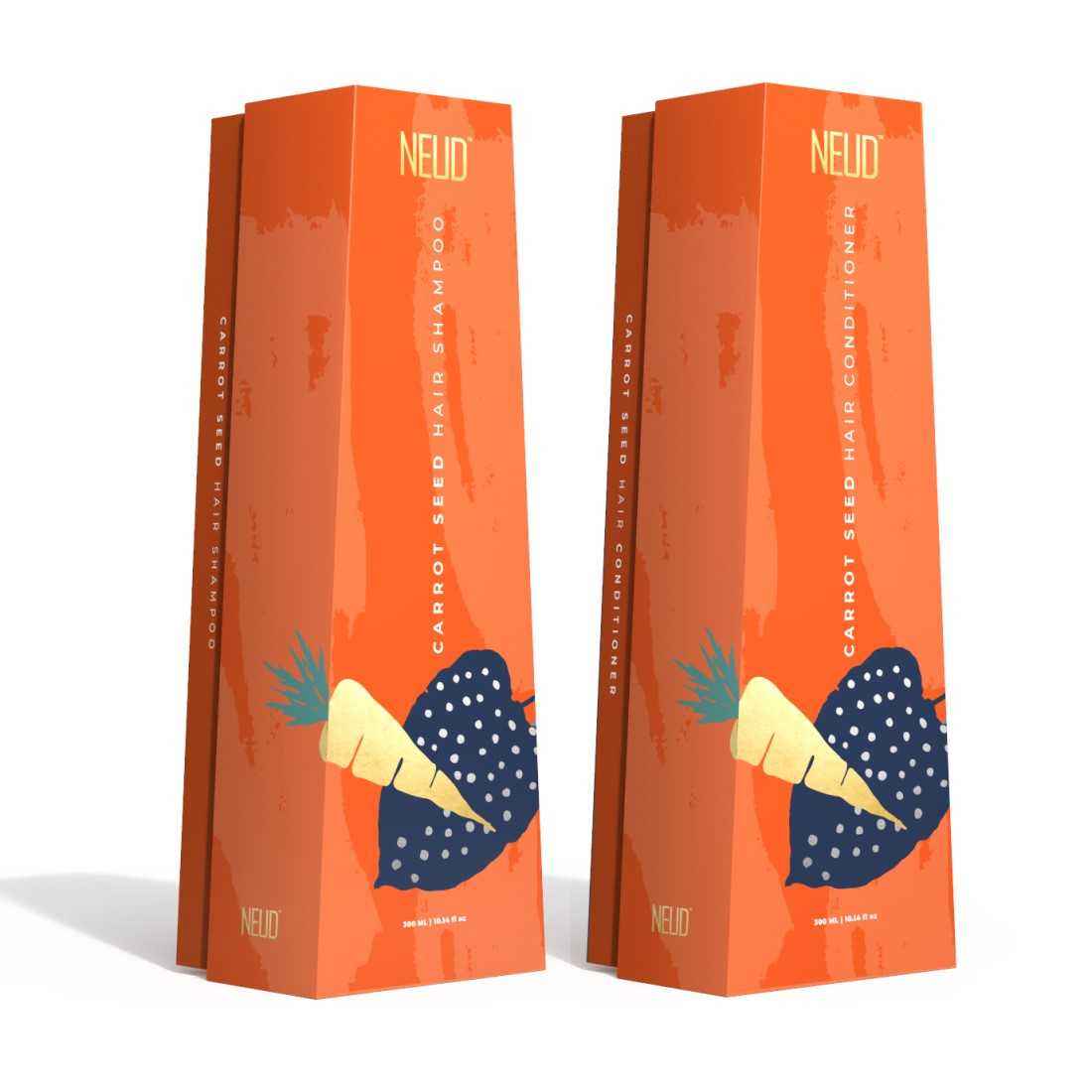 Buy NEUD Carrot Seed Premium Shampoo & Hair Conditioner Combo for Men & Women (300 ml Each) - Purplle