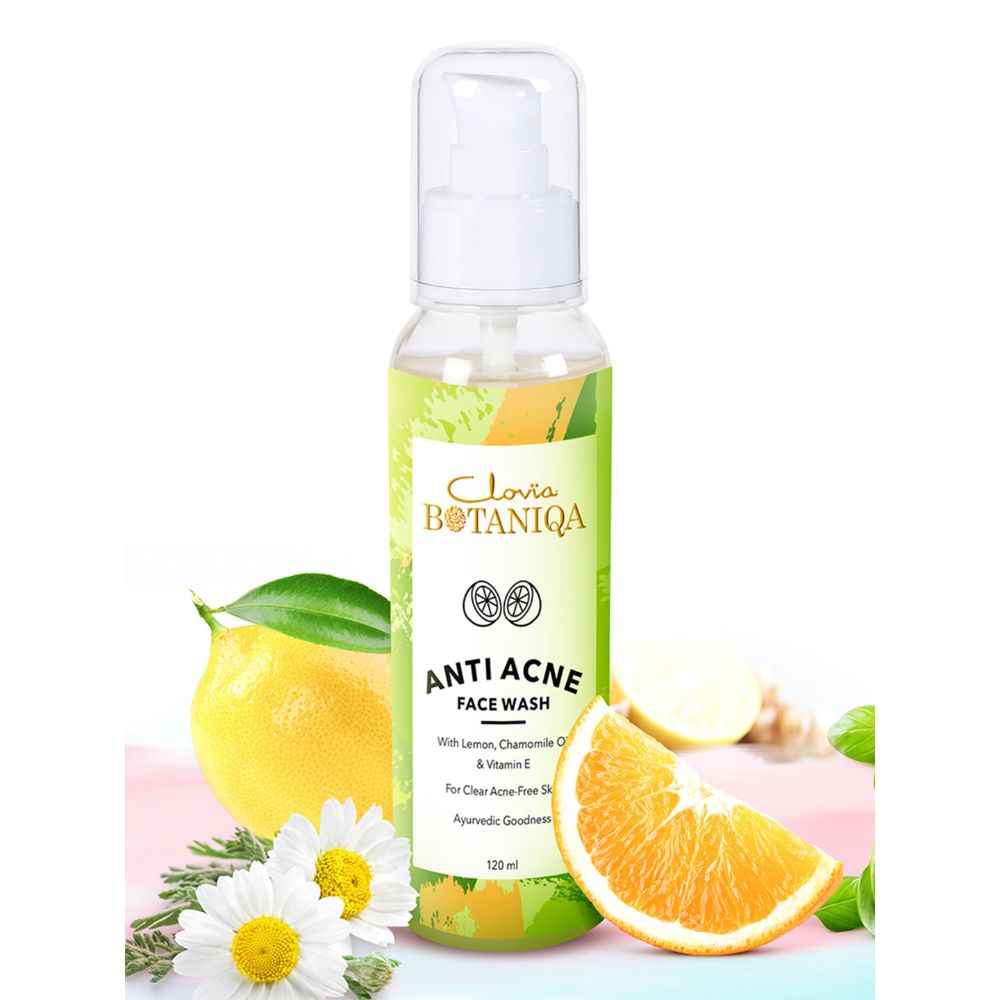 Buy Clovia Botaniqa Anti-Acne/Pimples Face Wash with Chamomile & Vit E 100% Natural & Ayurvedic - 120 ml - Purplle