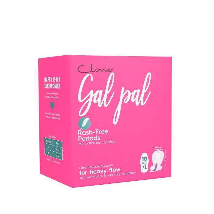 Buy Clovia Gal Pal Sanitary Pads - 10 Pads XL for Heavy Flow - 280 mm - Purplle