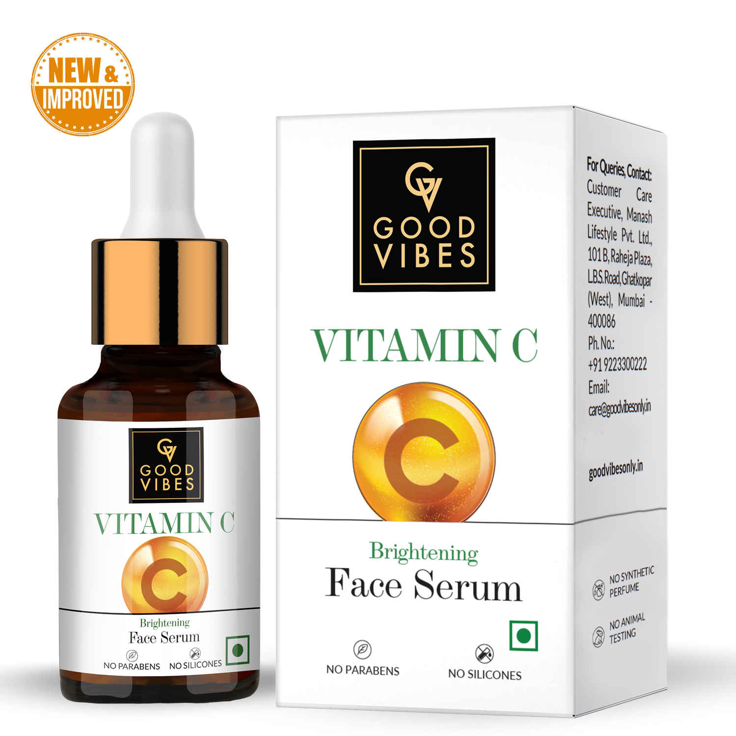 Buy Good Vibes Vitamin C Brightening Face Serum (10 ml) - Purplle
