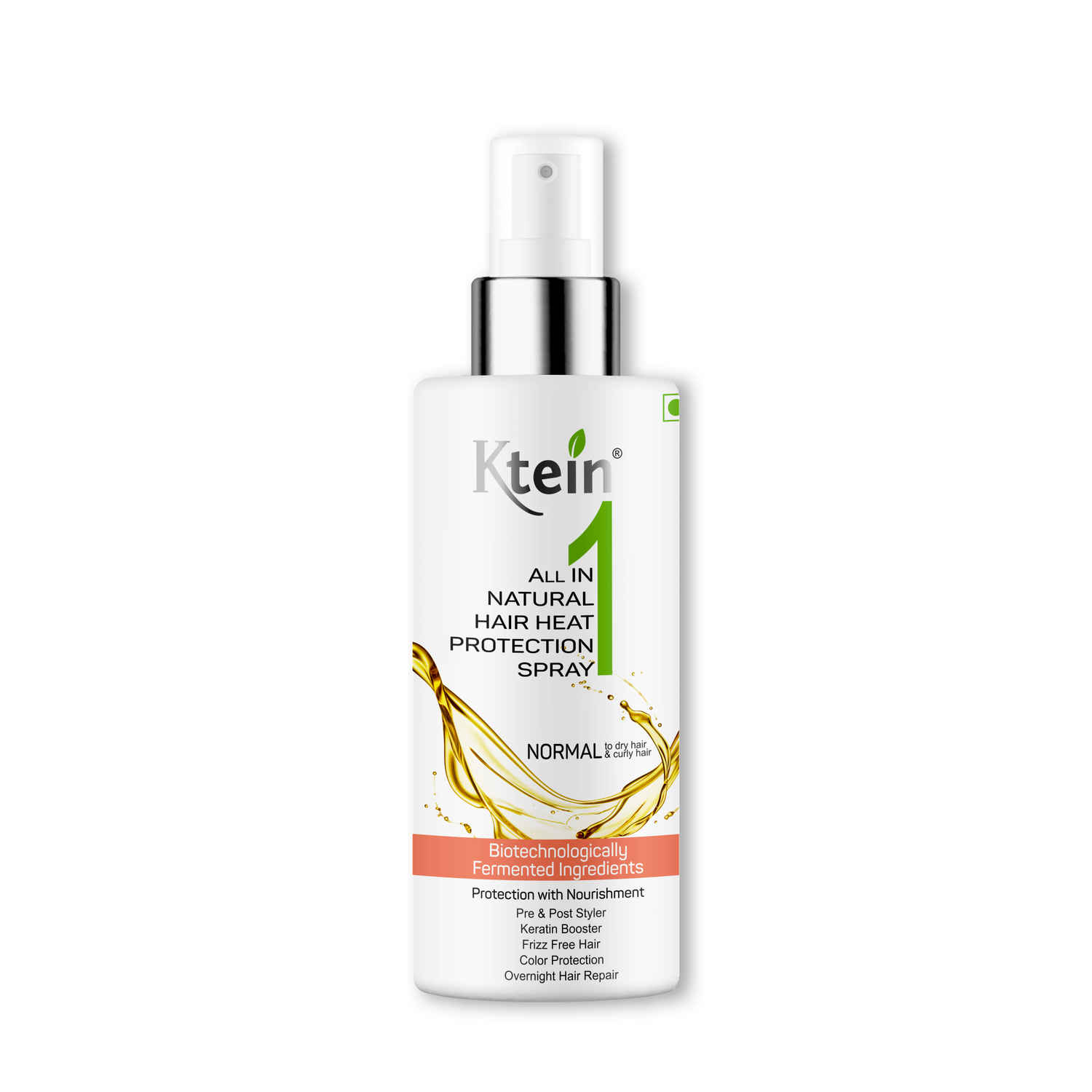 Buy Ktein All in 1 Natural Hair Heat Protection Spray with Argan Oil Vitamin E Pro Vitamin B3 (100 ml) - Purplle