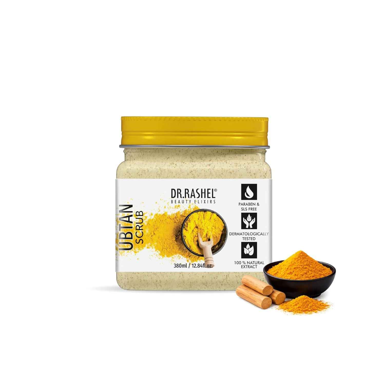 Buy Dr.Rashel Glowing Ubtan Face and Body Scrub For All Skin Types (380 ml) - Purplle