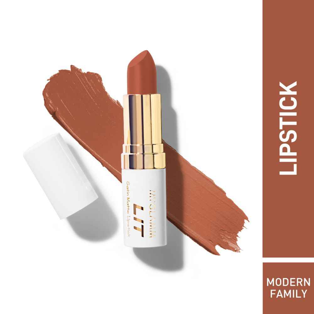 Buy MyGlamm LIT Satin Matte Lipstick-Modern Family-4.5gm - Purplle