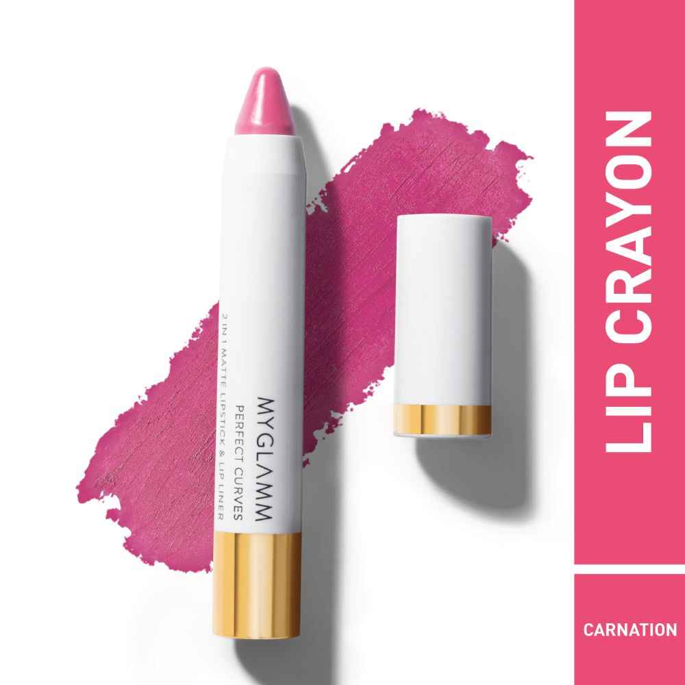 Buy MyGlamm Perfect Curves Matte Lip Crayon-Carnation-3.7gm - Purplle