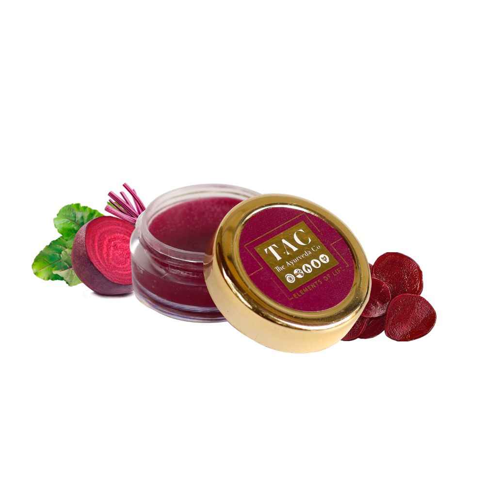 Buy TAC - The Ayurveda Co. Beetroot Lip Balm for Dry Damaged and Chapped Lips | Ayurvedic Lip Moisturizer LipBalm Enriched with Cocoa Butter, Shea Butter, Parabens and Sulphate Free Lip Butter- 5gm - Purplle