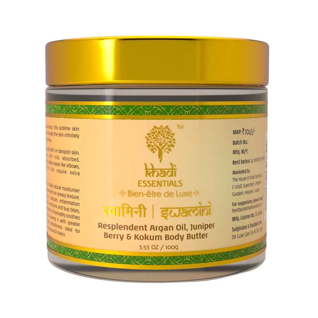 Buy Khadi Essentials SLS Paraben-Free Moroccan Argan Oil Body Butter Body Lotion with Juniper Berry, Aloe Vera Extract and Kokum Butter For Soft, Supple Skin (100gm ) - Purplle