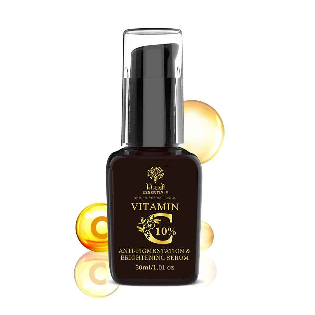 Buy Khadi Essentials Vitamin C 10% Anti -Pigmentation & Brightening Serum, 30ml Oil free - Purplle