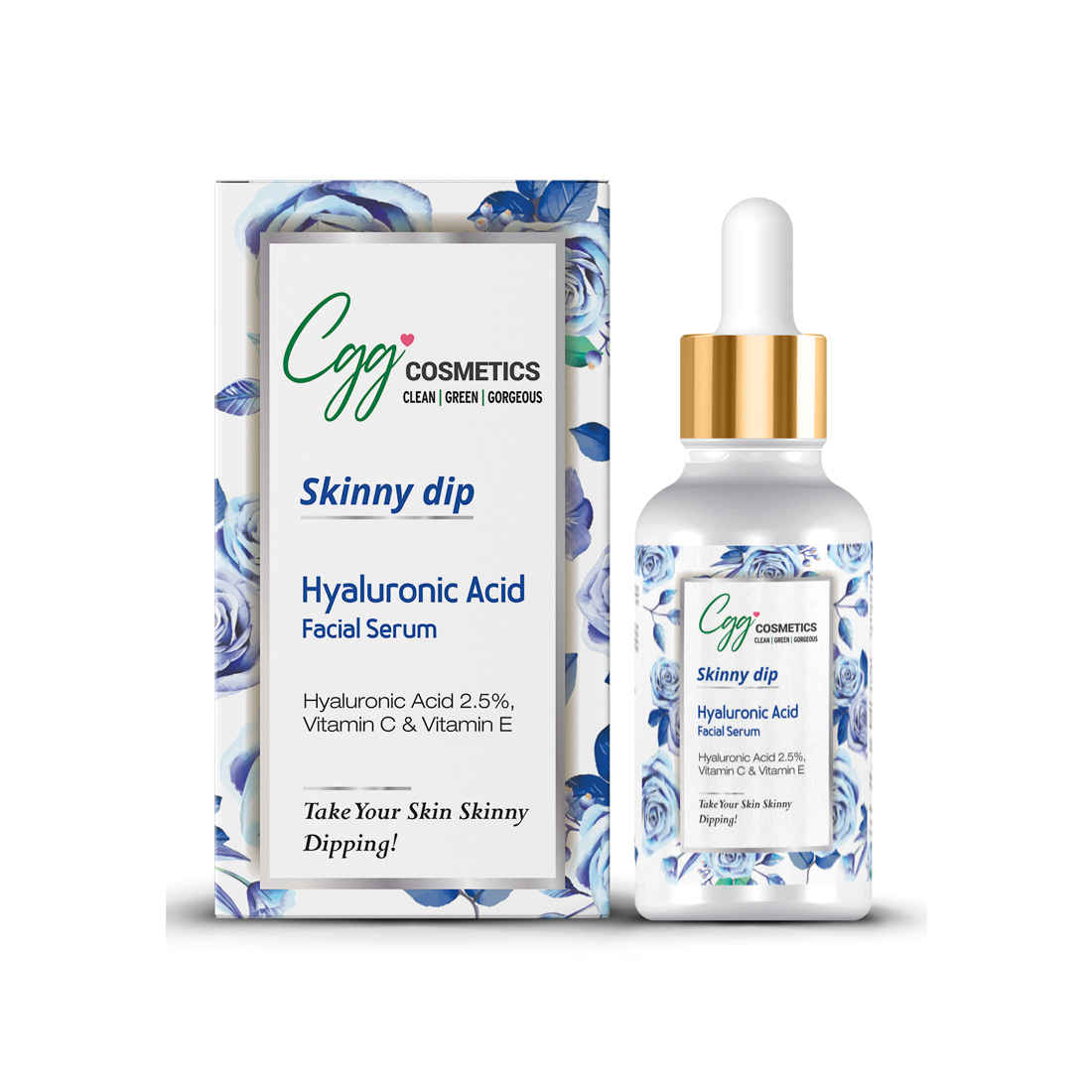 Buy CGG Cosmetics Hyaluronic Acid 2.5%- Vitamin C- E Facial Serum - 30ml - Purplle