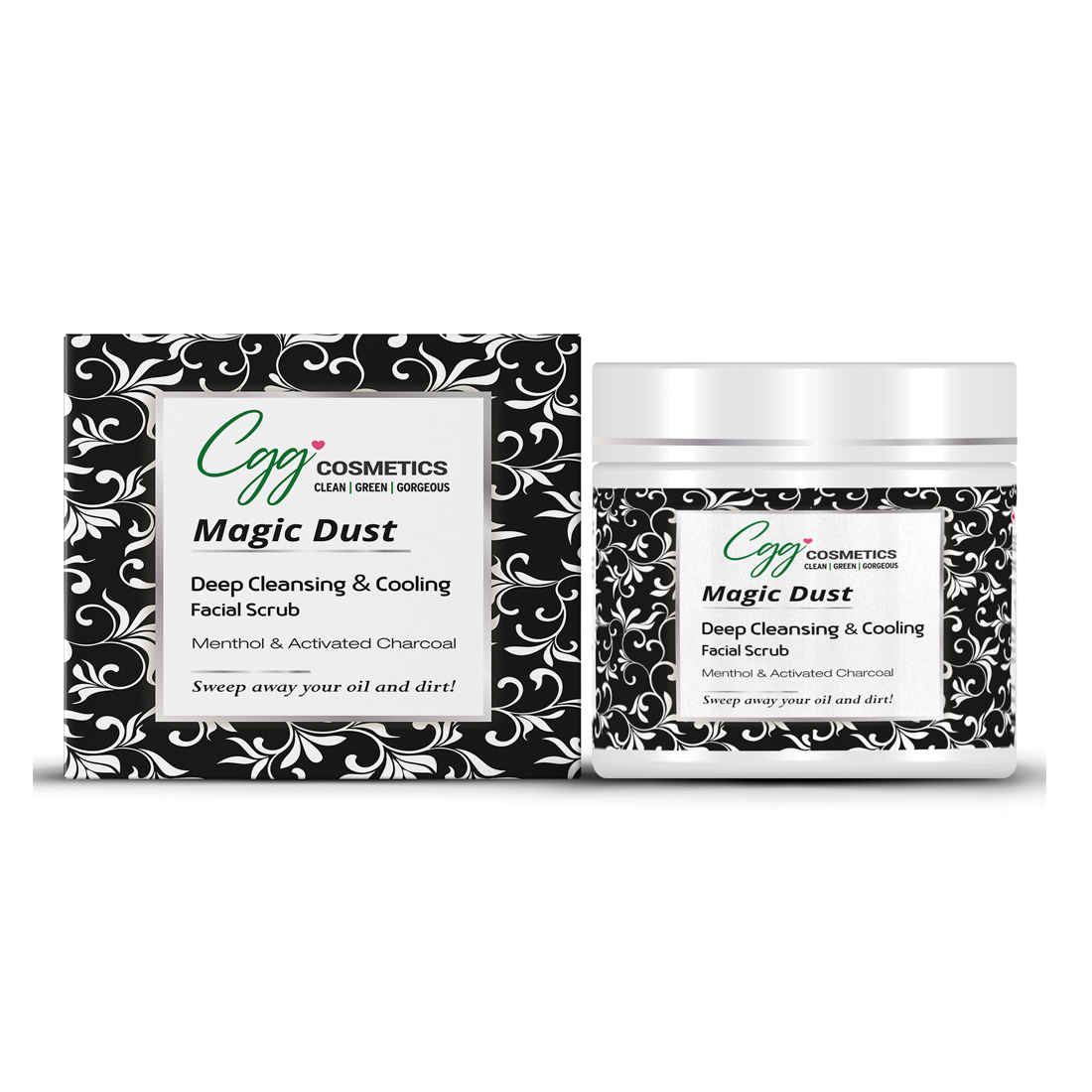Buy CGG Cosmetics Activated Charcoal & Menthol Facial Scrub - Deep Cleansing & Cooling - 100gm - Purplle
