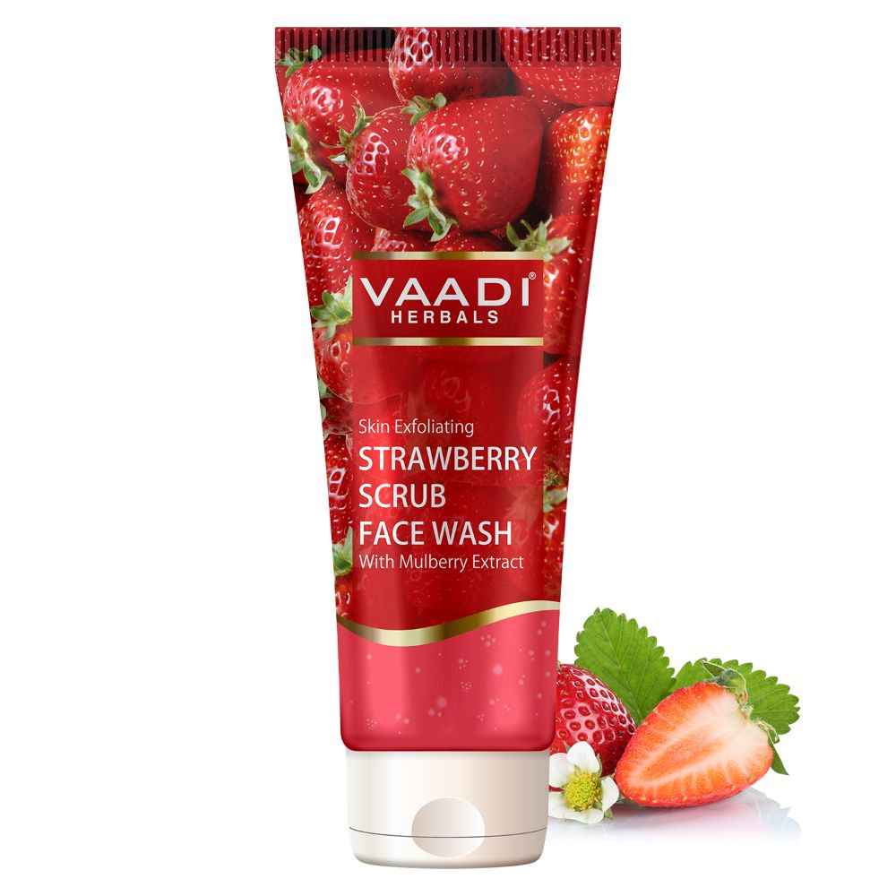 Buy Vaadi Herbals Strawberry Scrub Face Wash With Mulberry Extract (60 ml) - Purplle