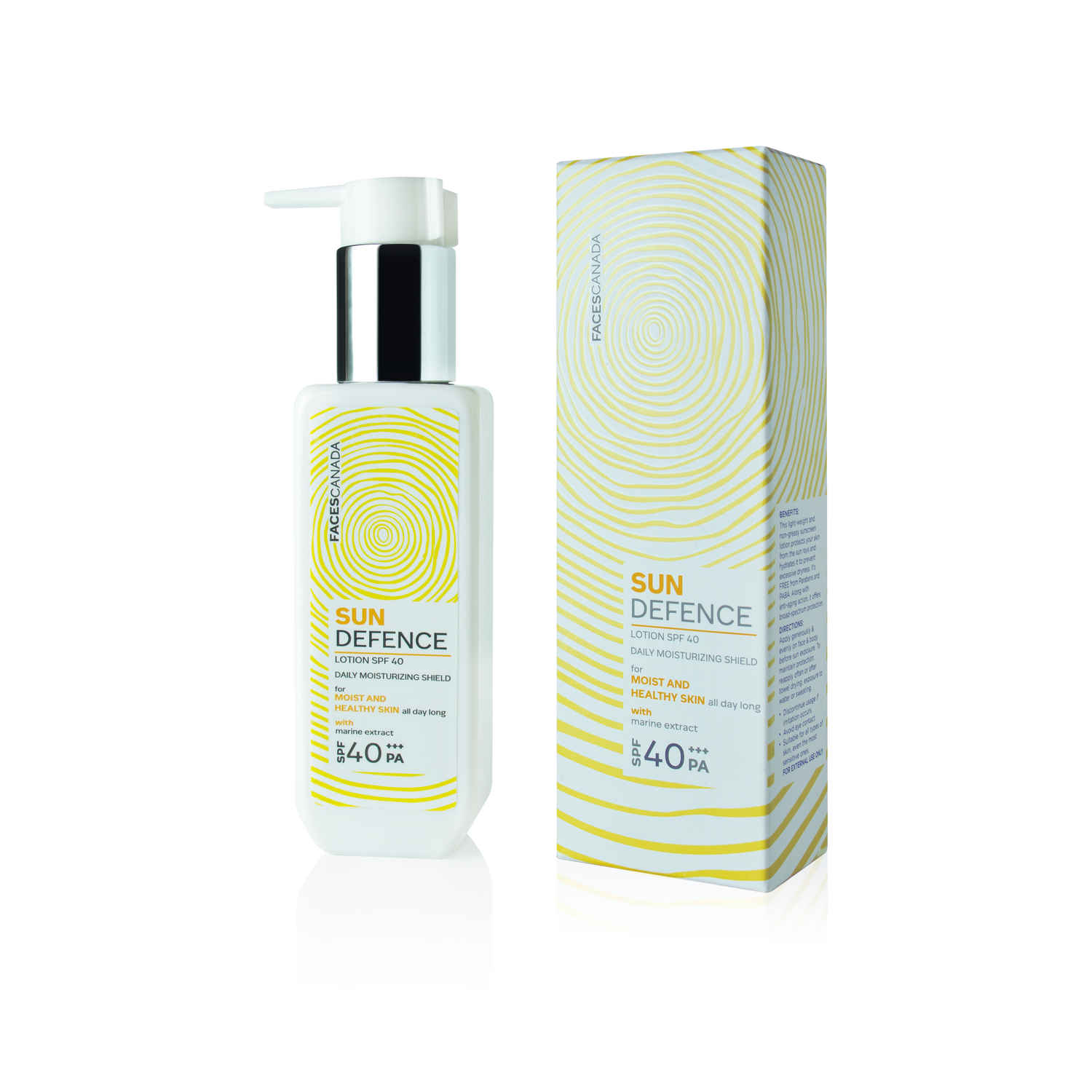 Buy Faces Canada Sun Defence Lotion SPF40 (100 g) - Purplle