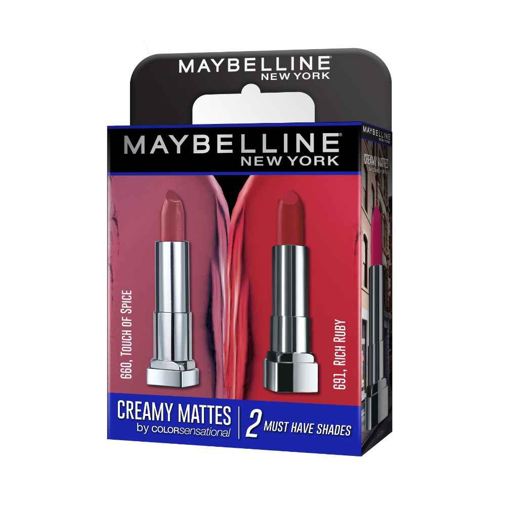 Buy Maybelline New York Creamy Matte Touch of Spice & Rich Ruby (Pack of 2) - Purplle