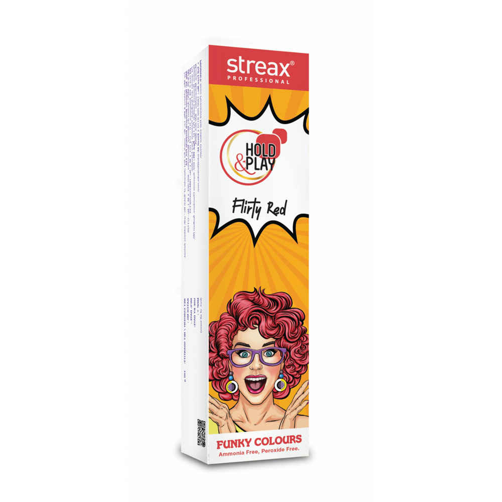 Buy Streax Professional Hold & Play Funky Colours - Flirty Red (100 g) - Purplle