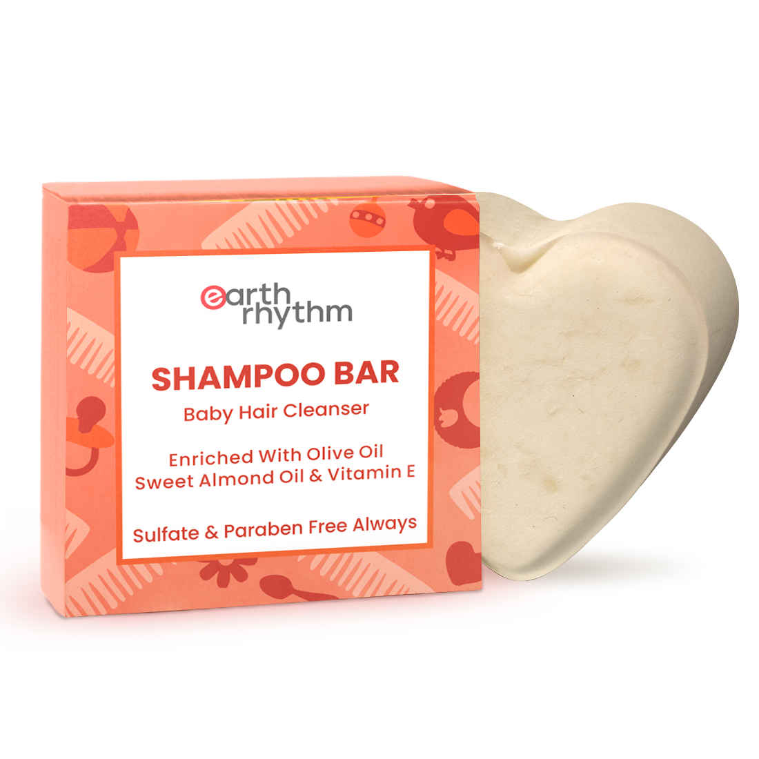 Buy Earth Rhythm Baby Shampoo Bar With Vitamin E | Softens, Moisturises, Protects | All Hair Types | for Kids | Without Tin - 80 G - Purplle
