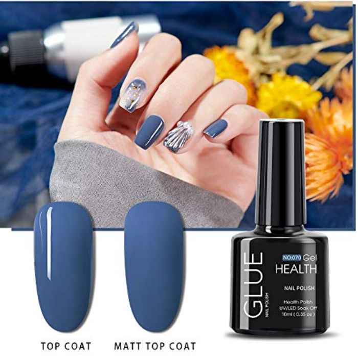 Buy GLUE UV Nail Gel Polish All For Manicure Hybrid Nail Varnish Semi Permanent LED Gel Painting (GL-10ml-070) - Purplle