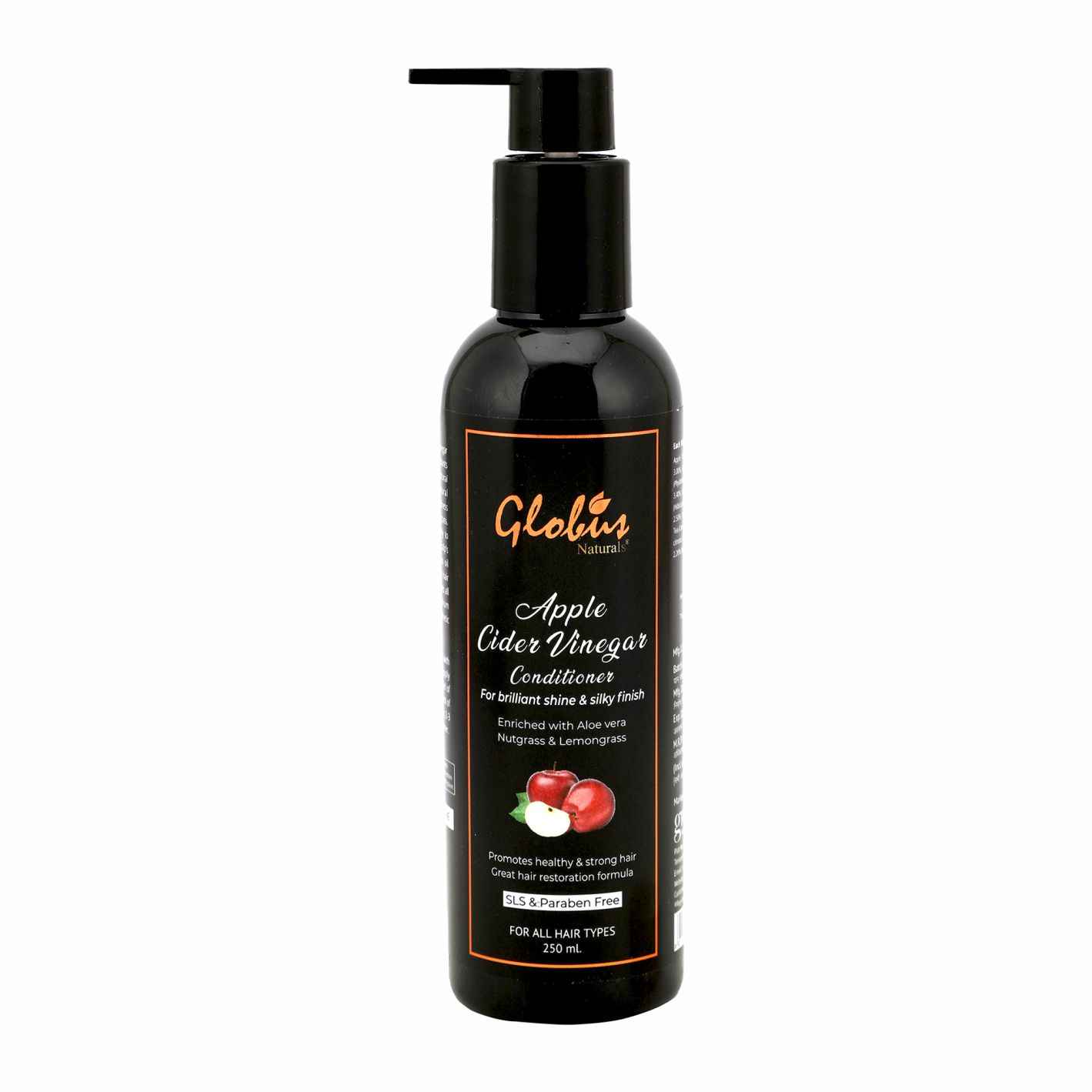 Buy Globus Naturals Apple Cider Vinegar Conditioner For Brilliant Shine & Silky finishEnriched with Aloe vera, Nutgrass & Lemongrass |Promotes hair growth|Maintains scalp ph|No Parabens| No Sulphate| 250 ml - Purplle