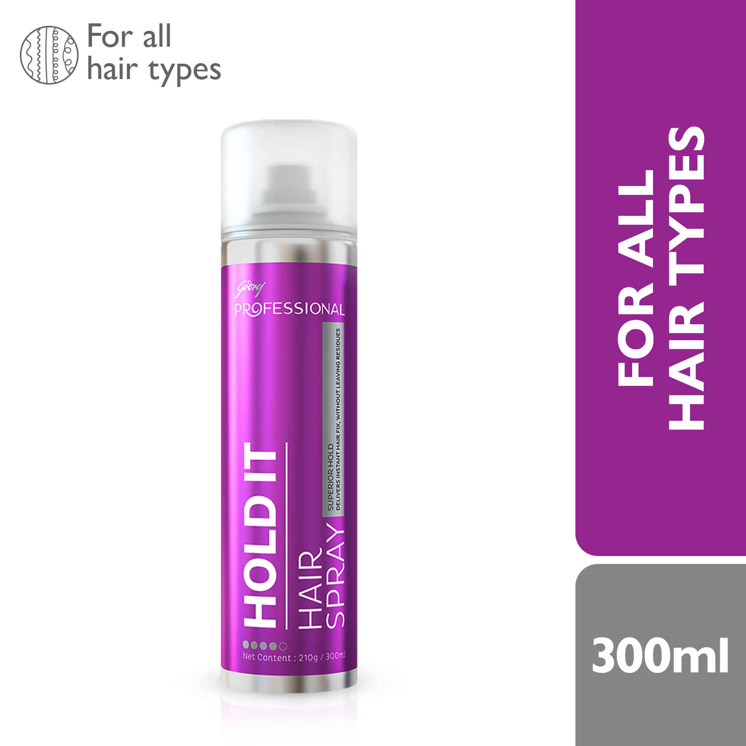 Buy Godrej Professional Hold Spray, for Superior Long Lasting Hold - Purplle