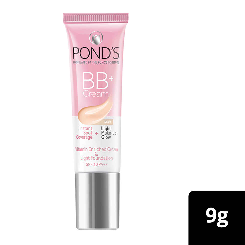 Buy POND'S BB+ Cream, Instant Spot Coverage + Light Make-up Glow, Ivory 9g - Purplle
