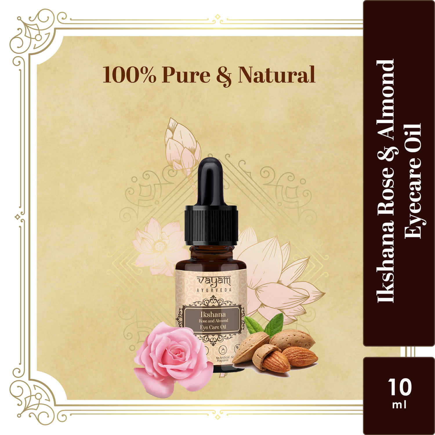 Buy Vayam Ayurveda Ikshana Rose and Almond Eye Care Oil (10 ml) | Ayurvedic | Natural | Herbal | Pure | Sulphate free | Paraben Free - Purplle