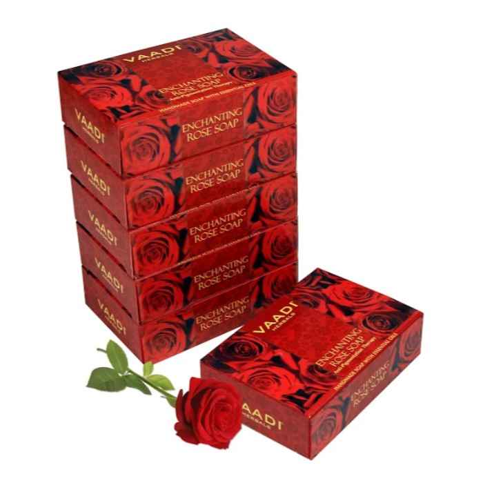 Buy Vaadi Herbals Enchanting Rose Soap with Mulberry Extract (5 + 1 Free) (75 g) (Pack of 6) - Purplle