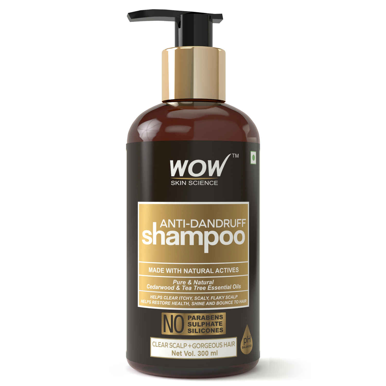 Buy WOW Skin Science Anti Dandruff No Parabens & Sulphate Shampoo (300 ml) - Purplle