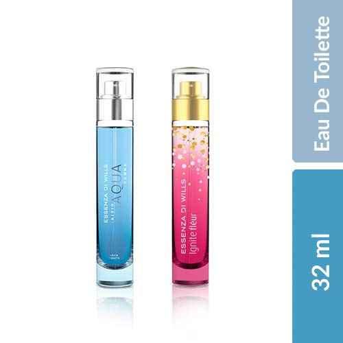 Buy EDW Essenza Homme Aqua & Ignite Fleur EDT Perfume Gift Set for Men & Women, Couple Gifts, 16ml Dep Body Spray - Purplle