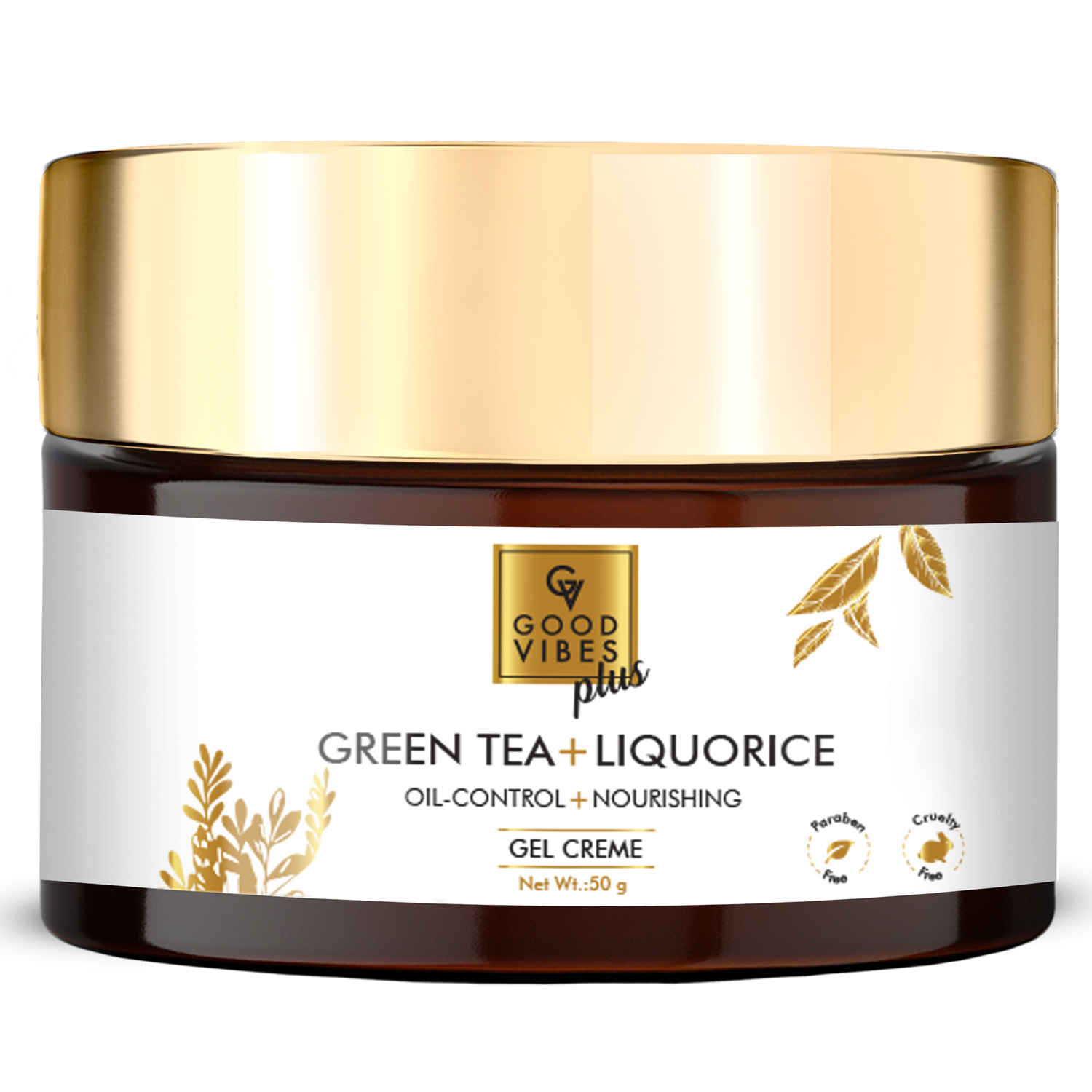 Buy Good Vibes Plus Oil Control + Nourishing Gel Creme - Green Tea + Liquorice (50 gm) - Purplle