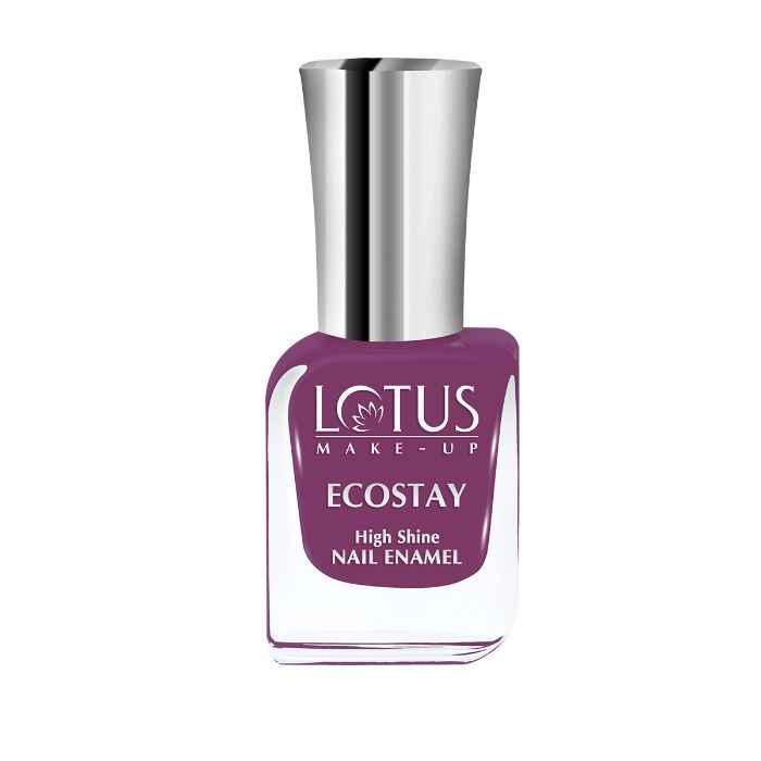 Buy Lotus Make-Up Ecostay Nail Enamel Plum Play | Easy to Apply | Glossy Finish | 10ml - Purplle