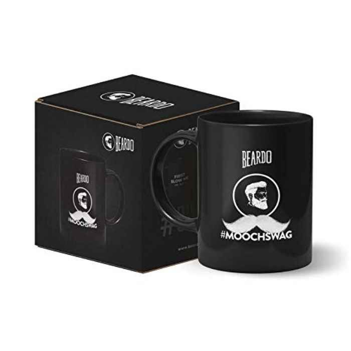 Buy Beardo Mooch Swag Black Mug | Made in India - Purplle