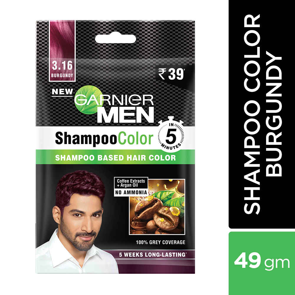Buy Garnier Garnier Men Shampoo Color Shade 3.16 Burgundy - Purplle