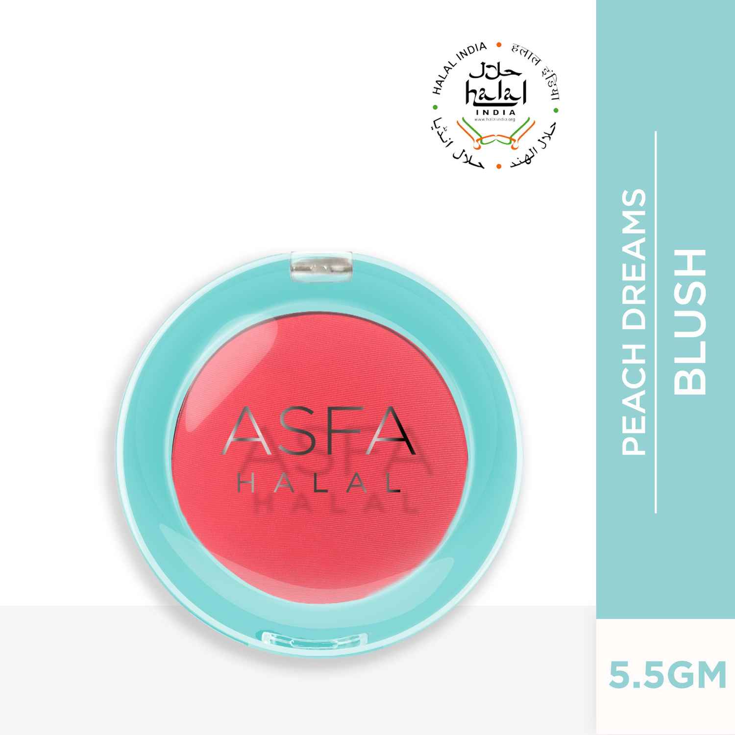 Buy Asfa Halal Peach Dreams Blush (5.5 gm) - Purplle