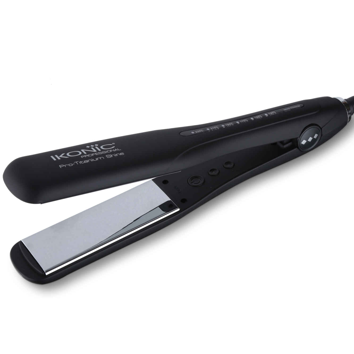 Buy Ikonic Hair Straigtner - Pro Titanium Shine | Black | Titanium | Corded Electric | Hair Type - All | Heating Temperature - Up To 230 Degrees Celsius - Purplle
