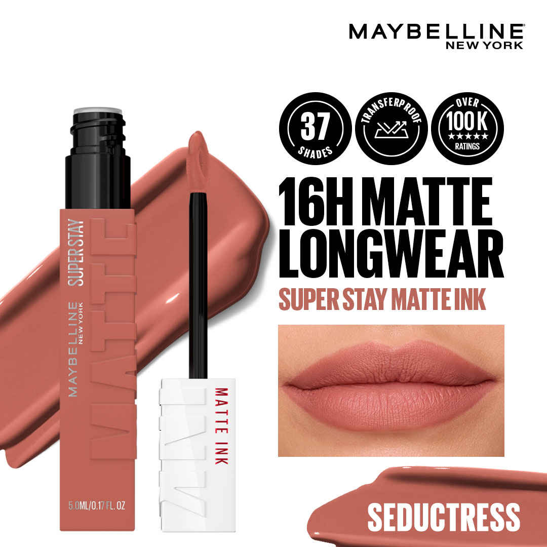Buy Maybelline New York Super Stay Matte Ink Liquid Lipstick - Seductress 65 (5 ml) - Purplle
