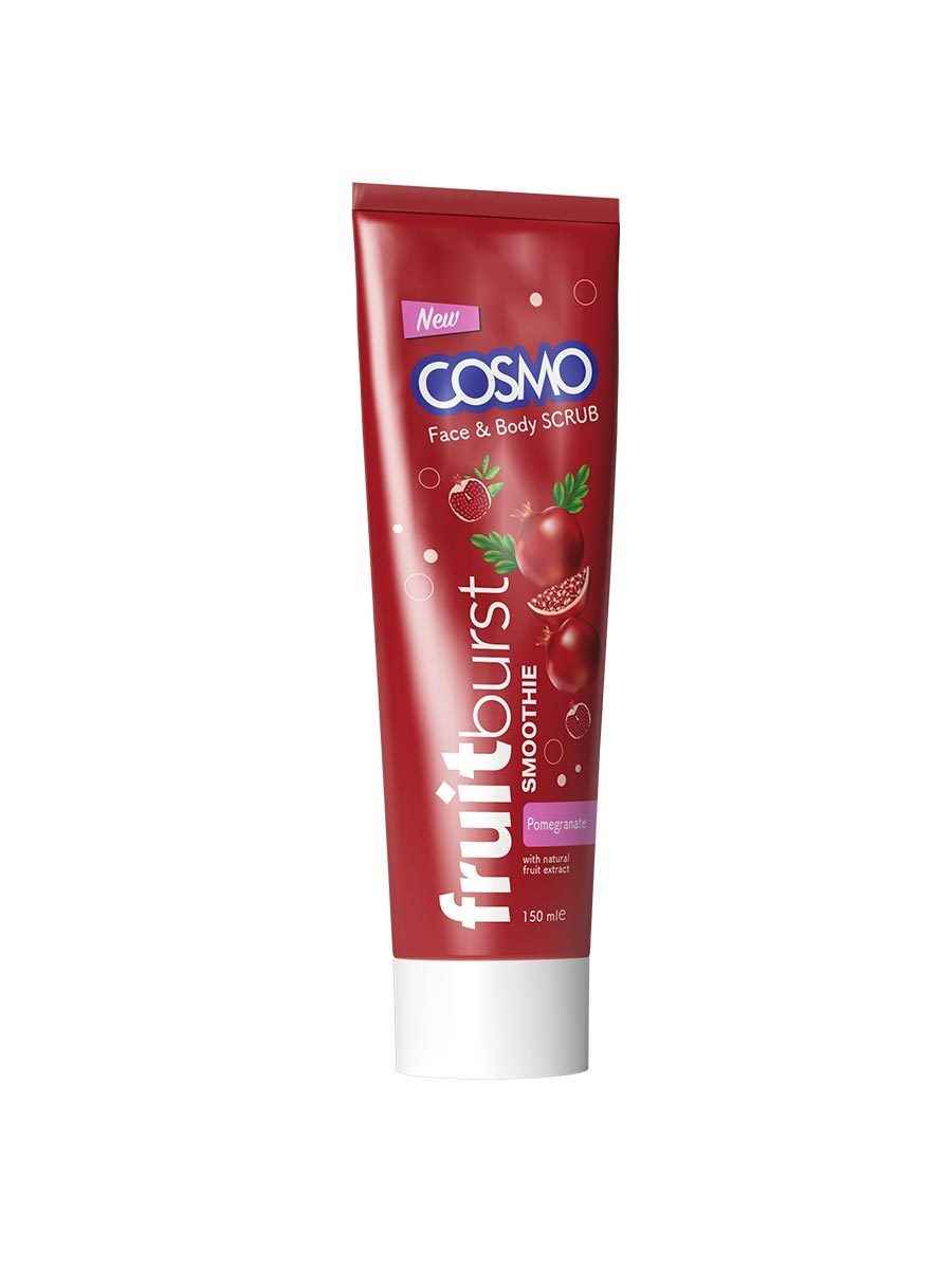 Buy Cosmo Fruit Burst Scrub Tube Pomegranate Face & Body Scrub (150 ml) - Purplle
