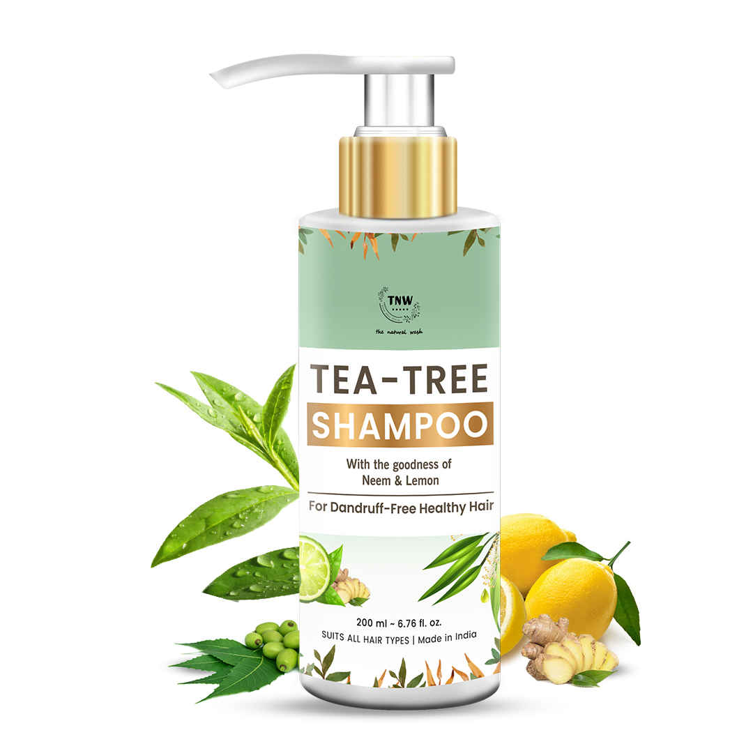 Buy TNW - The Natural Wash Tea Tree Shampoo with the goodness of Neem & Lemon for Dandruff | Anti-Dandruff Shampoo for All Hair Types | Tea Tree Shampoo for Removing White Flakes - Purplle